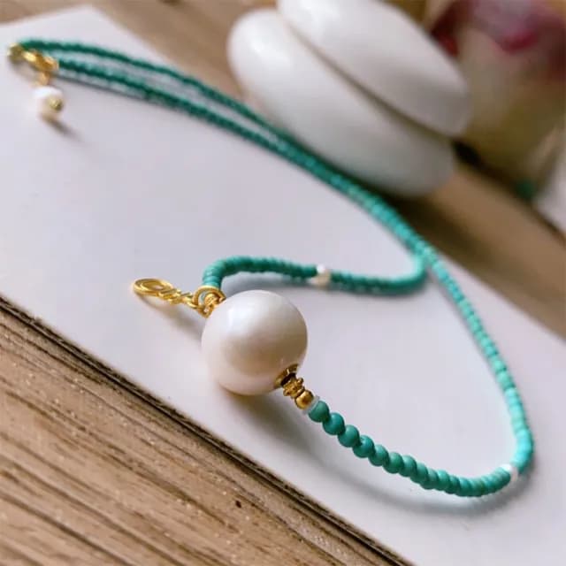 【MoonDy】情人節禮物 項鍊 珍珠鎖骨鏈 女生飾品 珍珠項鍊 細項鍊 串珠項鍊 短項鍊 鎖骨鍊 送女友