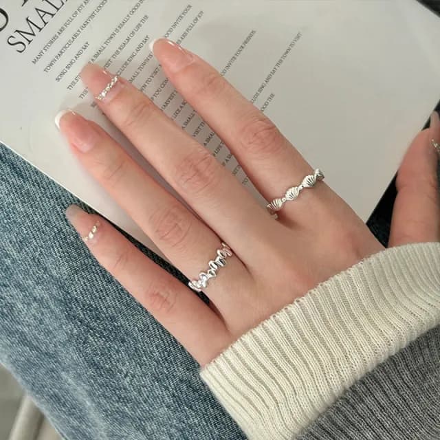 【MoonDy】雙11 銀戒 金戒指 韓國戒指 日系戒指 指環 可愛戒指 純銀戒指 貝殼戒指 情人節禮物