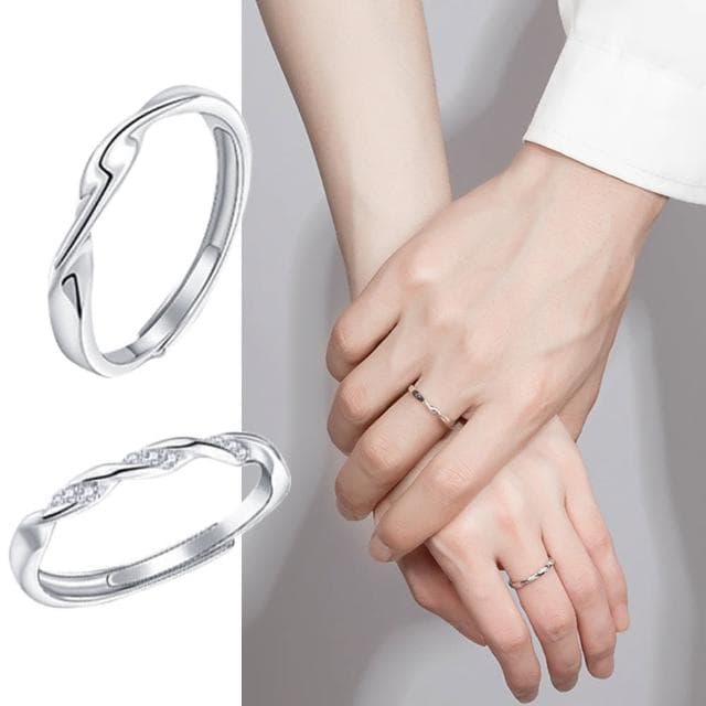 【KT DADA】情侶對戒 結婚戒指 求婚戒指 對戒 指環 純銀戒指 可調節戒指 銀戒指 男戒指 女戒指