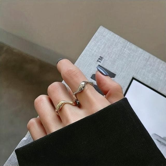 【MoonDy】母親節禮物 戒指 女生戒指 戒指男 情侶戒指 韓國飾品 925純銀戒指 竹節戒指 可調式戒指 情人節禮