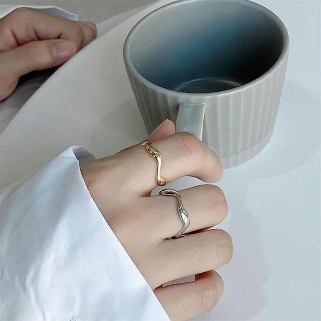 【MoonDy】母親節禮物 戒指 女生戒指 戒指男 情侶戒指 韓國飾品 925純銀戒指 竹節戒指 可調式戒指 情人節禮