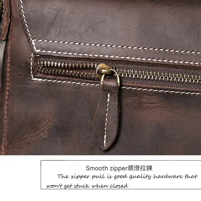 【MoonDy】父親節禮物 復古斜背包 牛皮側背包 真皮包包 單肩包 大容量側背包 ipad包 攜便包 高級感 韓國真