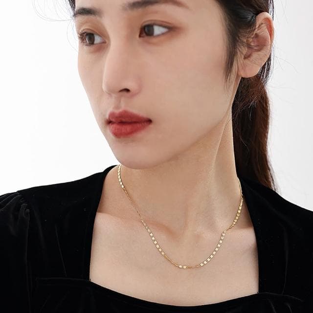 【KT DADA】復古項鏈 法式項鍊 鍍金項鍊 簡約手鏈 細手鍊 女生禮物 短項鍊 鎖骨鏈 ins項鍊 扁鍊