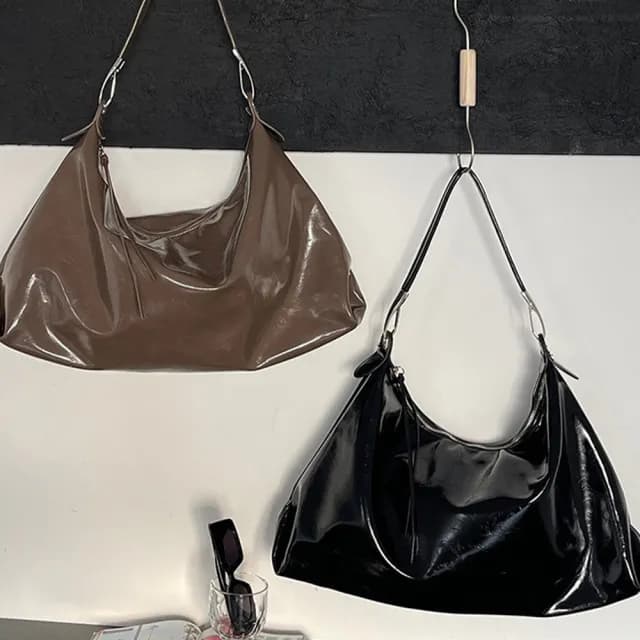 【LEESA】情人節禮物 油蠟皮包包\肩背包\托特包\大包包\大容量托特包\學生包\復古包包\黑色包包\軟皮包包\