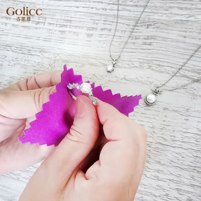 【Golicc】銀飾專用拭銀布 5入一組(飾品清潔 銀飾保養 加購)