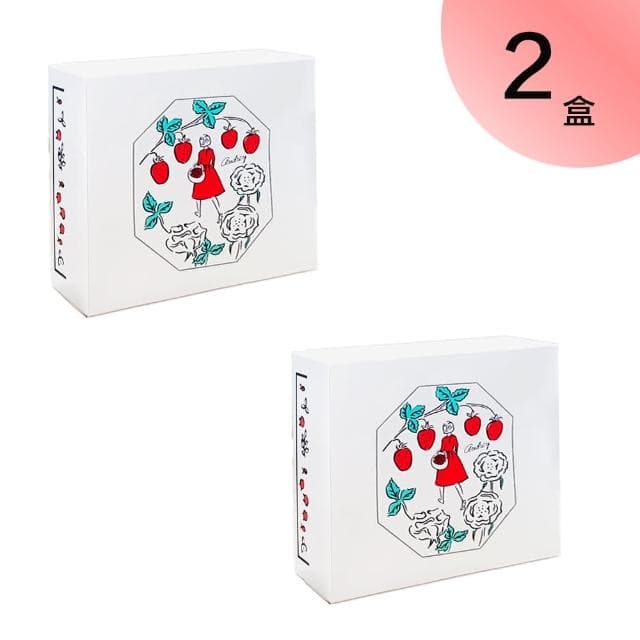 【AUDREY】草莓奶油花束餅乾 12入 2盒(贈提袋 年節送禮)