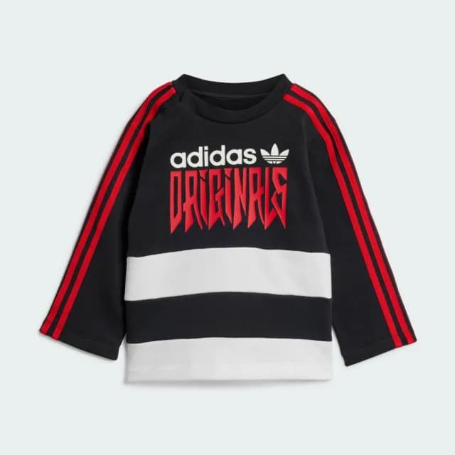 【adidas 愛迪達】運動套裝 長袖/短褲 嬰幼童裝 - Originals IZ4626