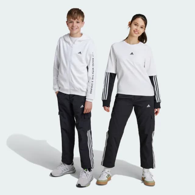 【adidas 愛迪達】運動長褲 童裝 IV9455