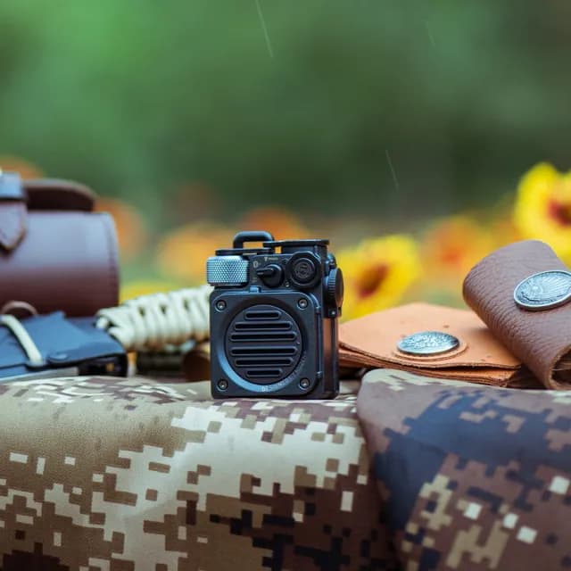 【MUZEN】Wild Mini 戶外越野防水藍牙喇叭+專用掛繩(露營/登山/健行/滑板/野性/IPX5防水/金屬/LED照明)