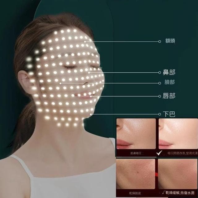 HOICHUN 複合光波美容儀(LED矽膠光波嫩膚儀  光子面罩  電子面膜 美容儀 生日禮物)