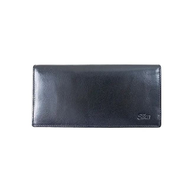 【Sika真皮手工包】牛皮簡約長夾(七夕情人節禮物 送禮 男/女包/A8308-03質感黑)