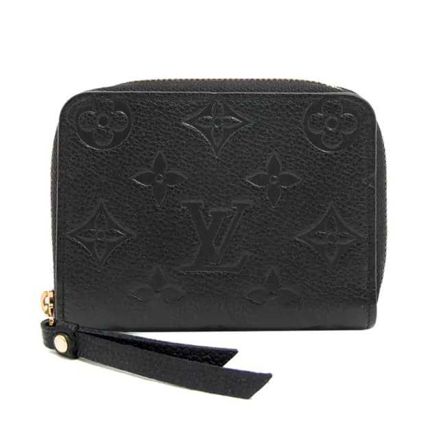 【Louis Vuitton 路易威登】M60574 經典Monogram壓紋牛皮拉鍊零錢包(黑色)