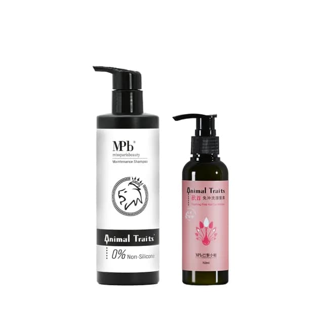 【MPB 巴黎小姐】獸首護色洗髮精300ml+孔雀護髮素150ml(固色 漂髮 精華乳霜 潤絲精 摩洛哥油 母親節禮物)
