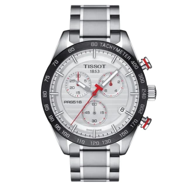【TISSOT 天梭】PRS 516 時尚運動計時腕錶 畢業禮物 送禮 推薦(T1004171103100)