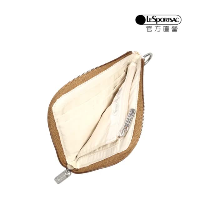 【LeSportsac官方直營】輕量尼龍 極簡輕薄錢包(1112 抽象鹿紋)