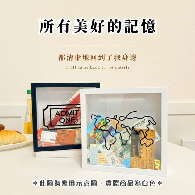 【紀念收藏】票卷紀念收納盒(門票 機票 收納 存錢 世界地圖 紀念日 情侶 禮物)