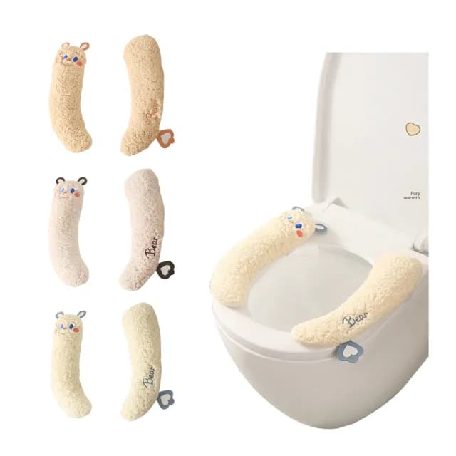 【kingkong】可愛手提抑菌馬桶坐墊 保暖馬桶貼(交換禮物)