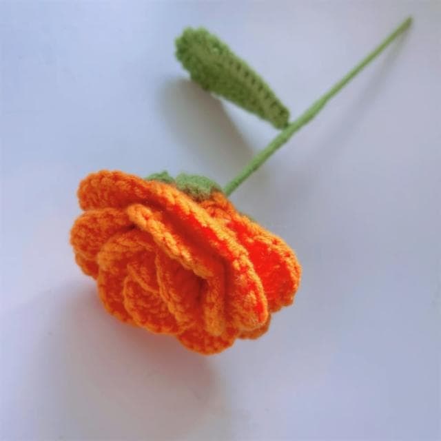 【TBCC】手工鉤編陽光明媚的玫瑰、向日葵和泡芙花束 - 華麗的金色和橙色(畢業生日康復紀念老師禮物)