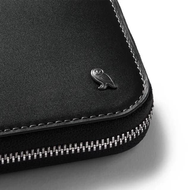 【Bellroy 官方直營】Zip Wallet 真皮對折拉鍊錢包 - RFID防盜(經典黑)