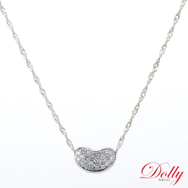 【DOLLY】0.30克拉 F/VS2 天然鑽石14K金鑽石鎖骨鍊(母親節 長輩送禮 交換禮物首選)