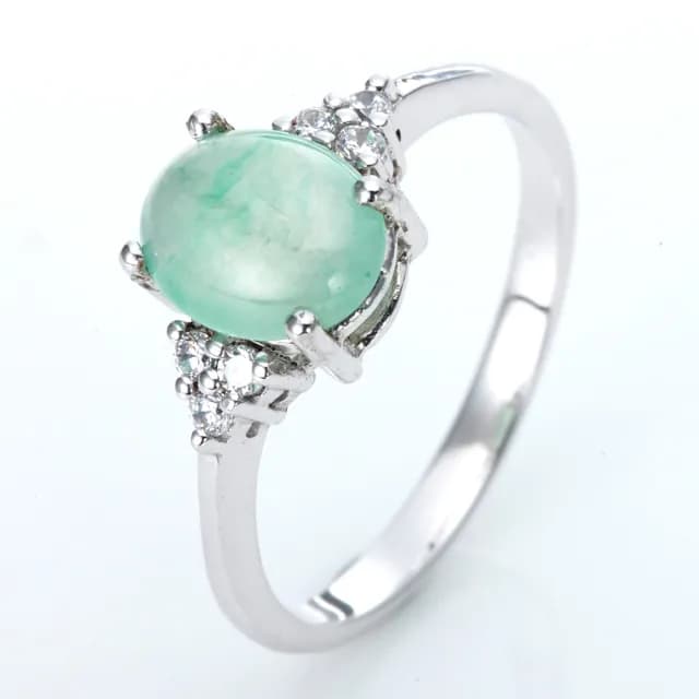 【DOLLY】情人節禮物 14K金 緬甸冰玻種飄花A貨翡翠鑽石戒指(母親節 長輩送禮 交換禮物首選)