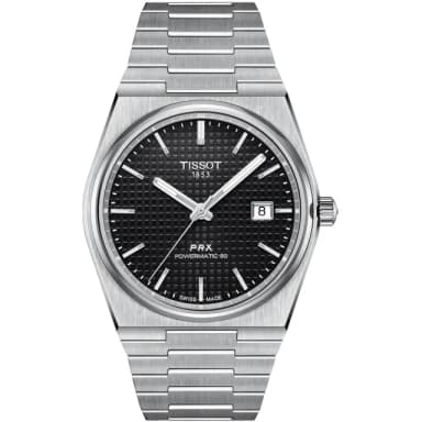 【TISSOT 天梭 官方授權】PRX系列 復古風酒桶型紳士機械錶-40mm 情人節 禮物(T1374071105100)