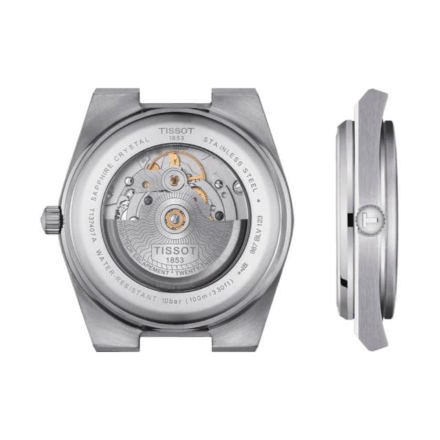 【TISSOT 天梭 官方授權】PRX系列 復古風酒桶型紳士機械錶-40mm 情人節 禮物(T1374071105100)