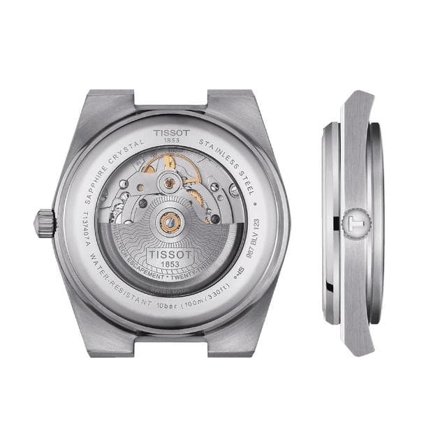 【TISSOT 天梭 官方授權】PRX系列 復古風酒桶型紳士機械錶-40mm 情人節 禮物(T1374071109100)
