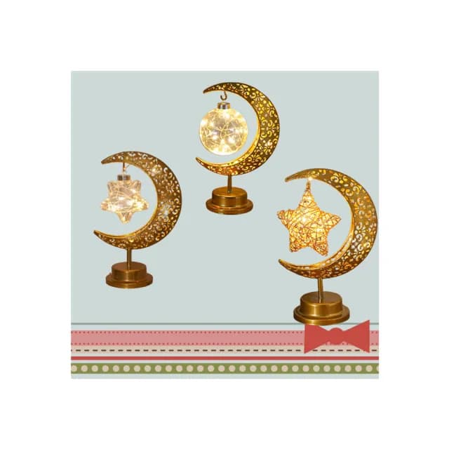 【北熊の天空】鏤空造型燈 LED鐵藝裝飾燈 小夜燈 月亮 星星 北歐風 情人節(聖誕節/畢業禮物/生日禮物)