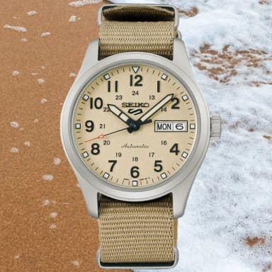 【SEIKO 精工】5 Sports系列 Lineup 復古軍風 機械腕錶 母親節 禮物 推薦(SRPJ83K1/4R36-13P0U)