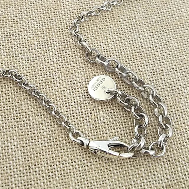 【GUCCI 古馳】925純銀-BLIND LOVE 虎頭刻印圓牌吊飾項鍊(展示品)