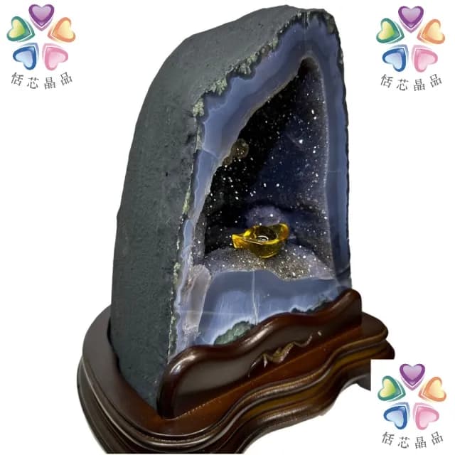 【恬芯晶品】8.45kg精選巴西紫水晶洞新居財位擺設FV3(紫鈦晶晶洞開運招財招貴人開業財位新春禮物)