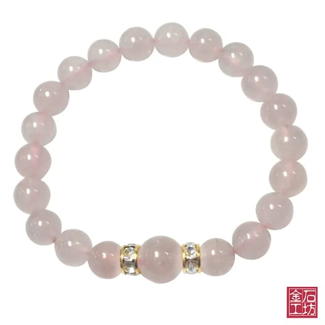【金石工坊】雙11 戀愛粉晶手鍊(8mm)