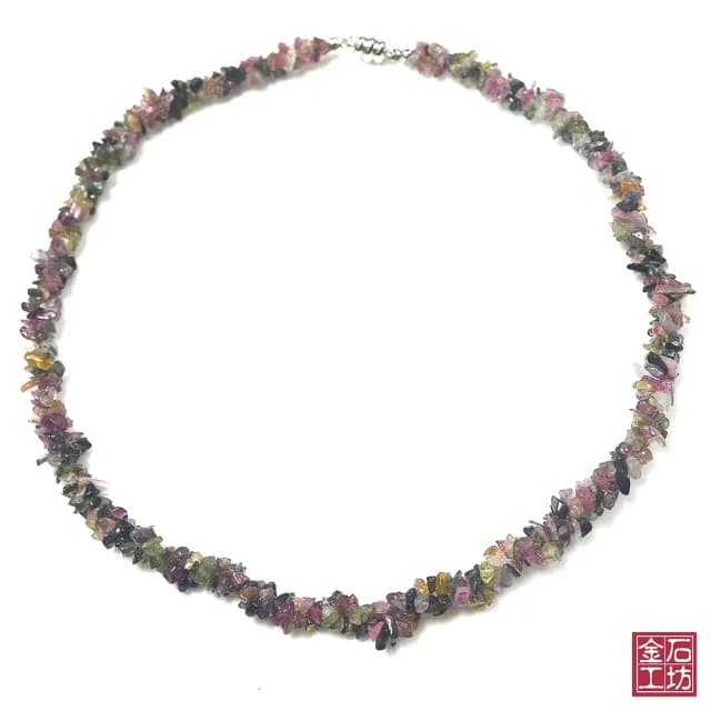 【金石工坊】情人節禮物 招財衲福彩虹寶石碧項鍊