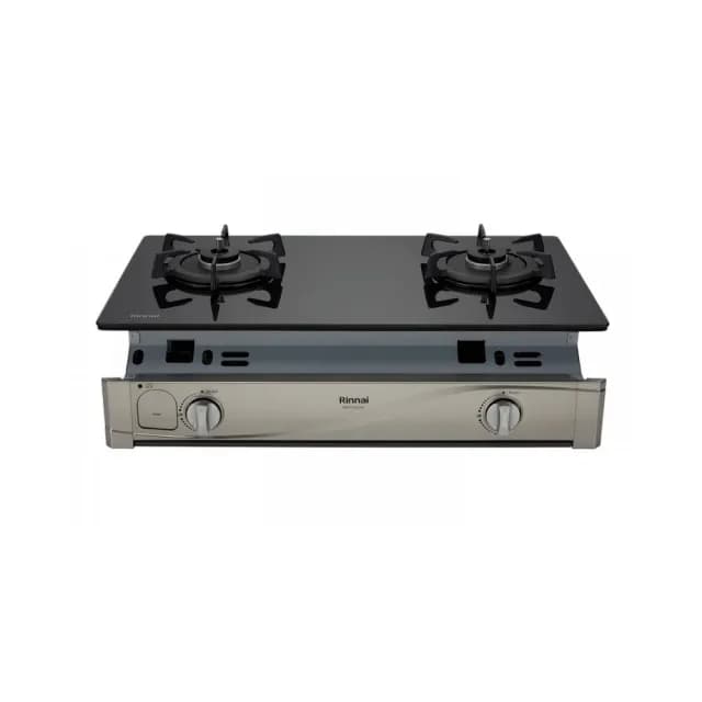 【林內】黑色玻璃嵌入式感溫二口瓦斯爐RBTS-Q230G(原廠安裝)