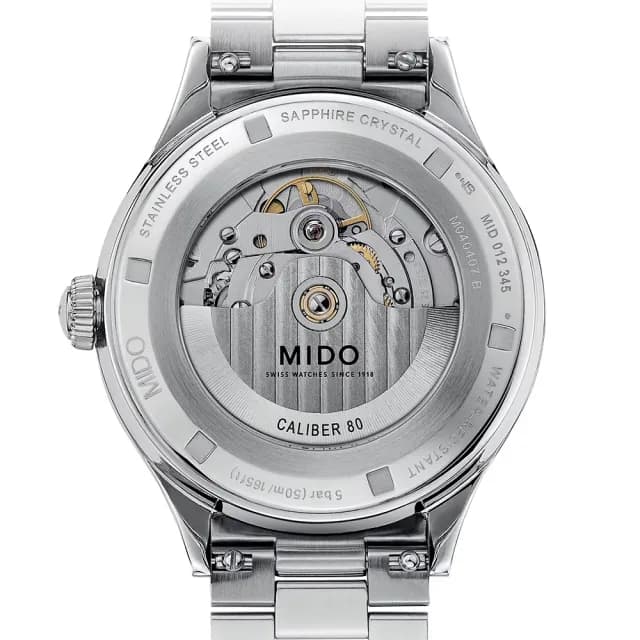 【MIDO 美度 官方授權】先鋒 PATRIMONY 80小時動力機械錶-40mm 情人節 禮物(M0404071109100)