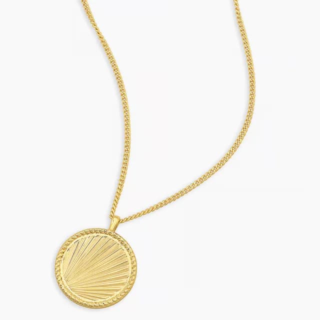 【GORJANA】光芒太陽項鍊 圓形錢幣金色項鍊 Sunny Pendant(圓形錢幣)