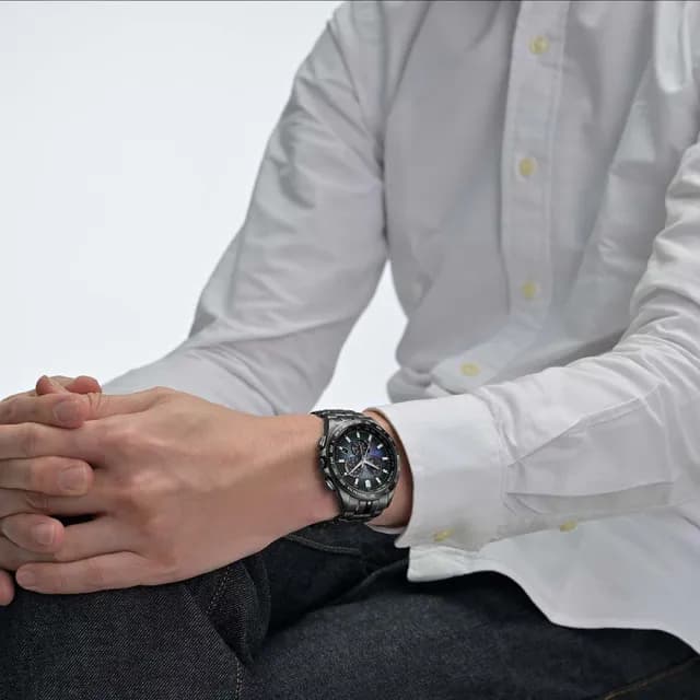 【CITIZEN 星辰】100週年 限量 宇宙幻彩 光動能電波 計時腕錶 父親節 禮物 送禮 推薦(CB5878-56E)