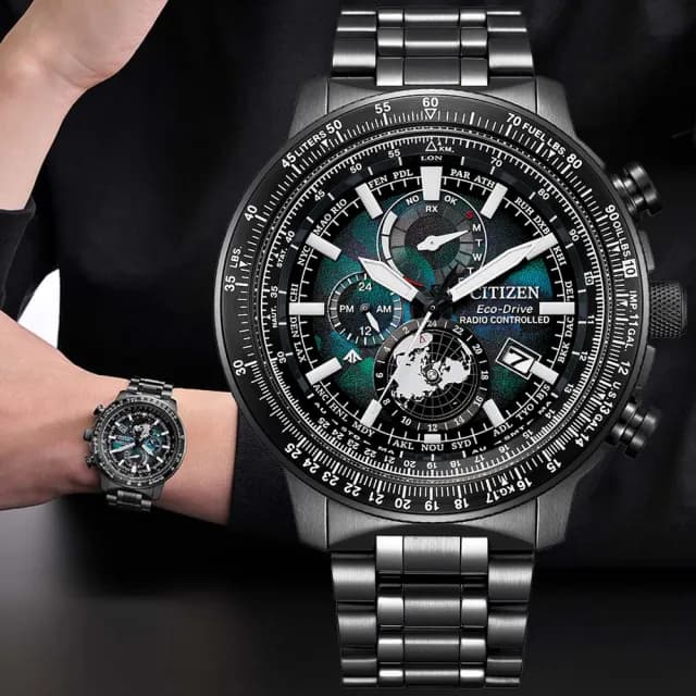 【CITIZEN 星辰】PROMASTER 100週年限量 宇宙幻彩 光動能電波腕錶 父親節 禮物 送禮 推薦(BY3005-56E)