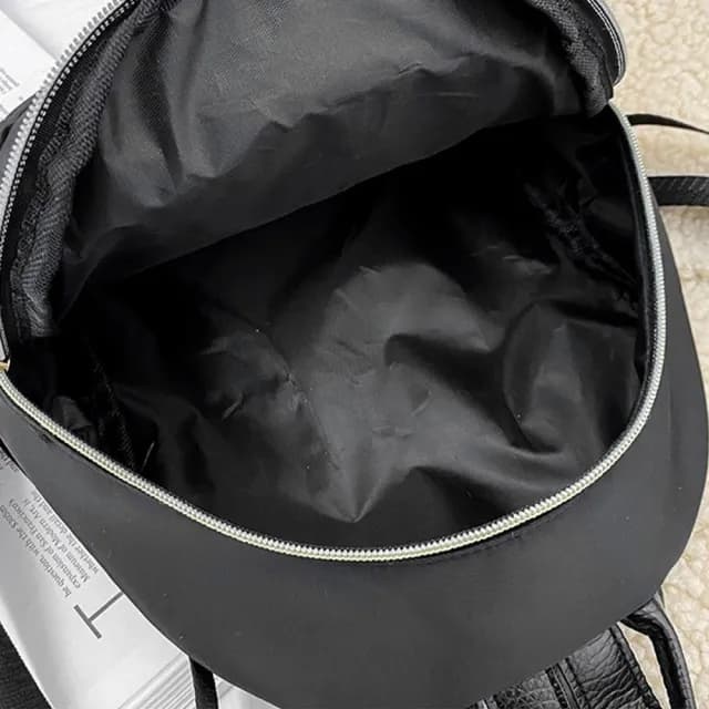 【KT DADA】防潑水包包 輕便包包 大容量後背包 兩用背包 禮物 貝殼包 雙肩包 女尼龍後背包 黑色 防水包