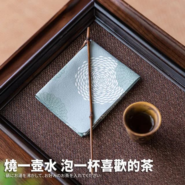 【TEA Dream】日式紗菜雙面絨強力吸水乾泡茶巾家用茶桌桌布(茶具保養 養壺茶巾 吸水布)
