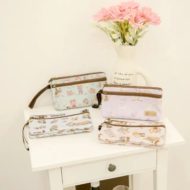 【uma hana】單色C大調大三層收納防水的三拉長零(零錢包/長零錢包/隨身收納包/防水包)