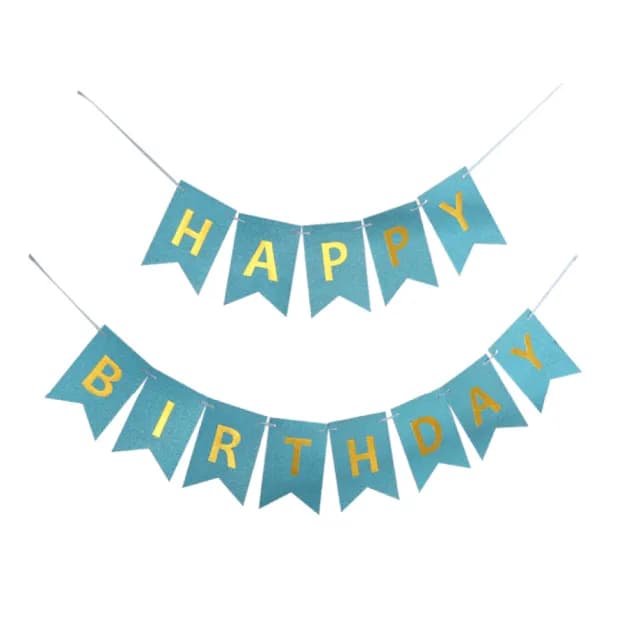 【派對慶生】生日快樂裝飾掛旗(燙金質感 周歲 網紅 拍照道具 裝飾 場景佈置)