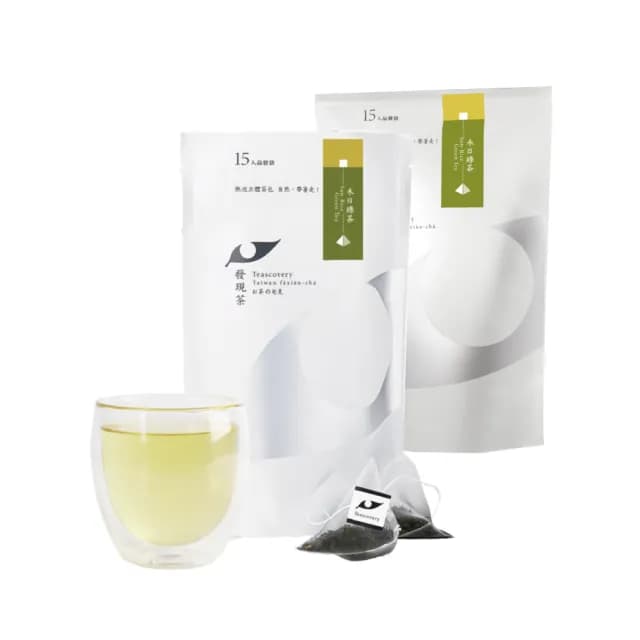 【發現茶】禾日綠茶4gx15入x2袋 熱泡茶包(熱熱喝的兒茶素)