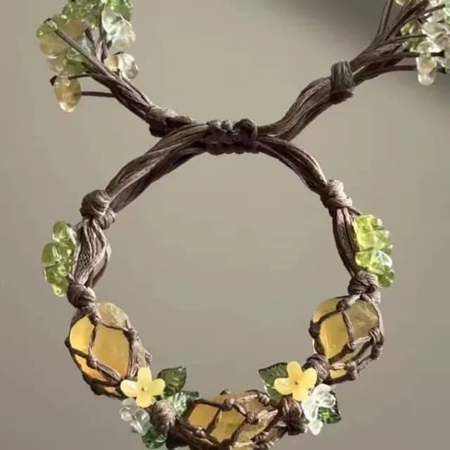 【Penny珮妮】桂花樹與生命力水晶編織手鍊(母親節禮物/交換禮物/送女友/送閨蜜/生日禮物/情人節)