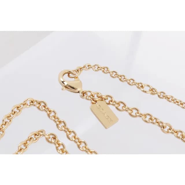 【COACH】C Logo 鎖頭及鑰匙造型項鍊(金色/銀色)