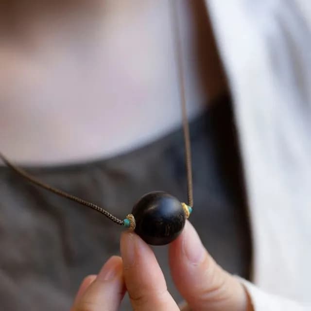【Penny珮妮】奇楠沉香轉運珠項鍊毛衣鍊(生日禮物/母親節/送閨蜜/交換禮物/情人節/送女友/畢業禮物)