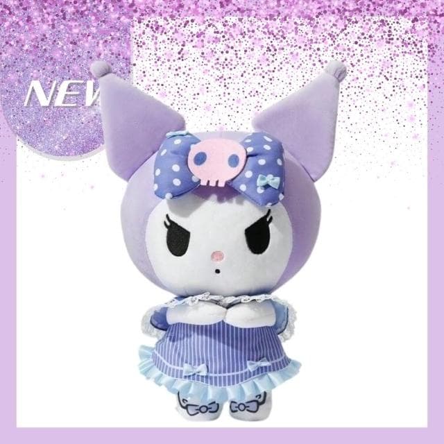 【SANRIO 三麗鷗】酷洛米娃娃 抱枕 蝴蝶結蕾絲 絨毛玩偶 30公分(孫女 女兒 女友 生日禮物 送禮 過年禮物)