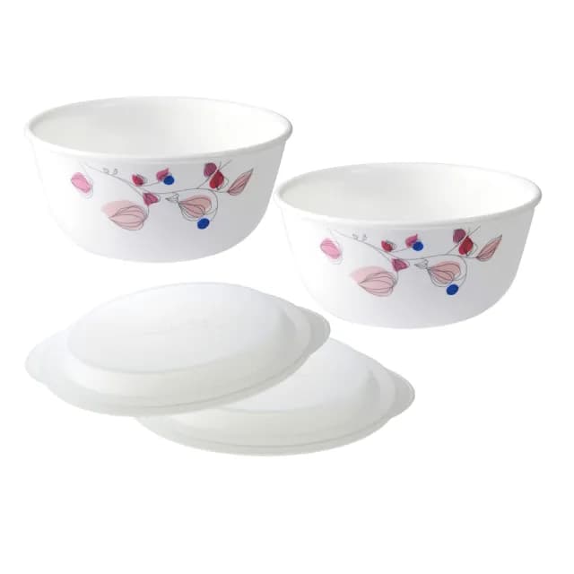 【CorelleBrands 康寧餐具】嫣紅微風4件式拉麵碗組