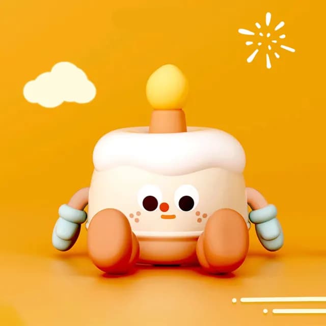 【半島良品】生日蛋糕桌上擺飾小夜燈(交換禮物 百元禮物 聖誕禮物 生日禮物)